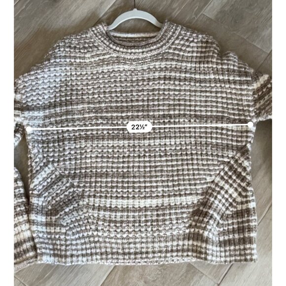 Rails Echo Chunky Roll Neck Pullover Sweater in Brown Striped Womens Size L - Picture 8 of 9